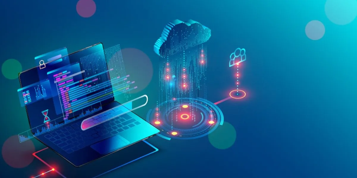 Digital Marketing Laptop Illustration