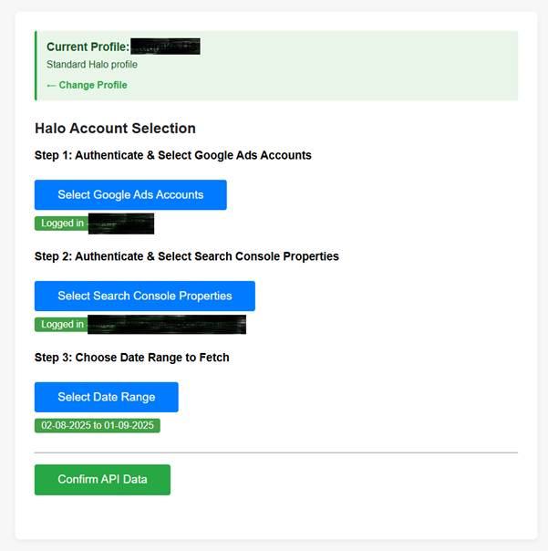Managing API account access verification centrally means you can include as many different client accounts as you choose.