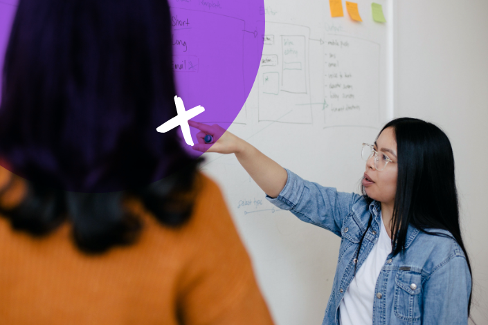 QueryClick Team Member with Whiteboard